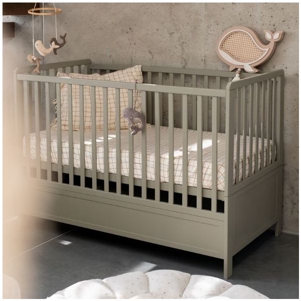 Lit bébé évolutif Vintage 70 x 140 cm - Eucalyptus