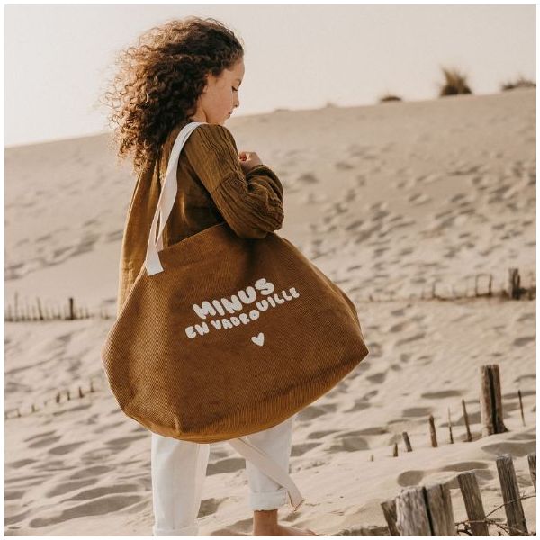 Sac cabas XL en velours - Minus en vadrouille