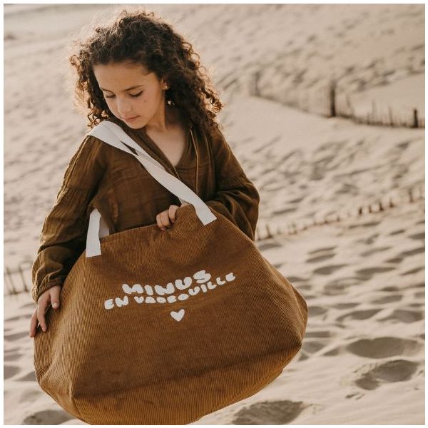 Sac cabas XL en velours - Minus en vadrouille