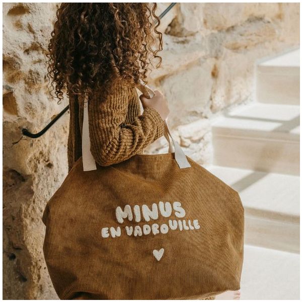 Sac cabas XL en velours - Minus en vadrouille