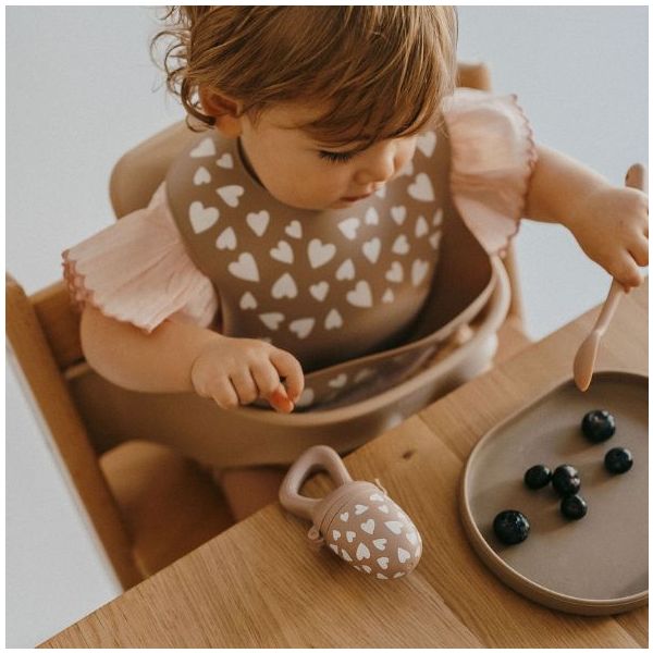 Silicone Baby Feeder - Fall in Love Taupe