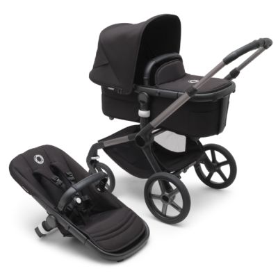 Fox 5 Renew Bassinet and Seat Stroller - Black / Heritage Black - Canopy Color to Choose