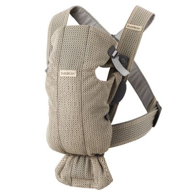 Porte-bébé Mini 3D Mesh - Gris / Beige