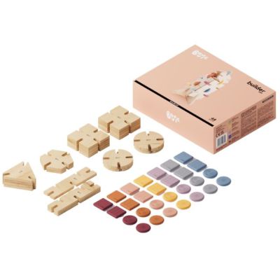 Wooden Construction Toy - Builder Set - 48 Pieces