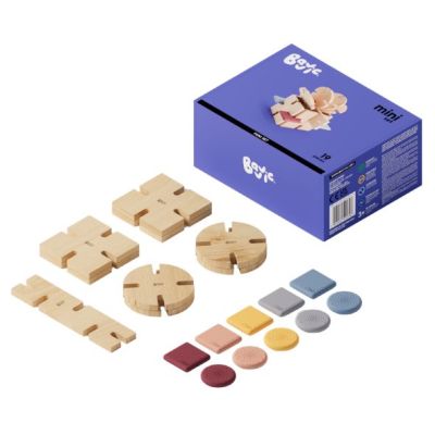 Wooden Construction Toy - Mini Set - 16 Pieces