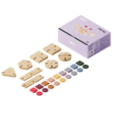 Wooden Construction Toy - Starter Set - 32 Pieces