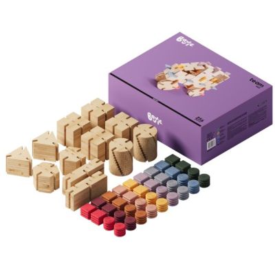 Wooden Construction Toy - Team Set - 256 Pieces