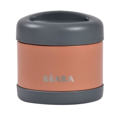 Lunchbox pot isotherme 500 ml - Gris / Terracotta