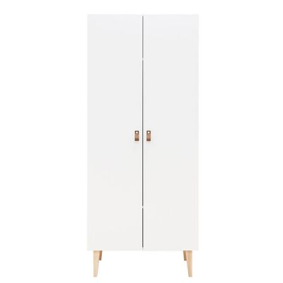 2 doors Wardrobe Indy - White/natural