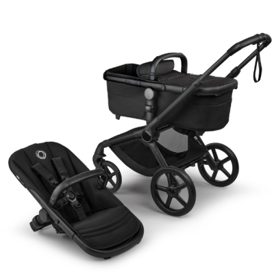 Fox 5 Renew Bassinet and Seat Stroller - Black / Heritage Black - Canopy Color to Choose