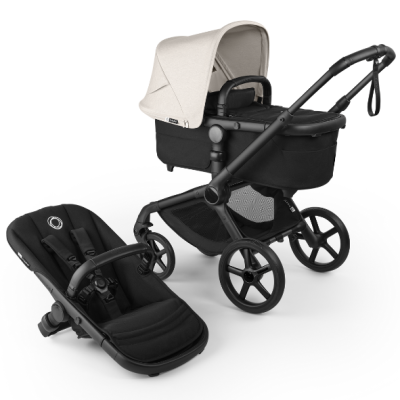 Fox 5 Renew Bassinet and Seat Stroller - Black / Misty White
