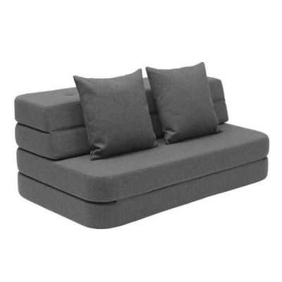 Sofa 3F XL Soft (140 cm) - Gris Foncé / Gris