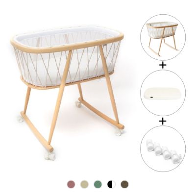 Kumi Cradle + Mattress + Wheels