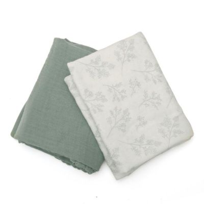 Set of 2 muslin cloths Doli - Pearl Blossom
