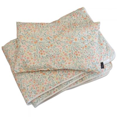 Duo Couette & Oreiller 80 x 120 cm Doli x Mushie - Pastel Bloom