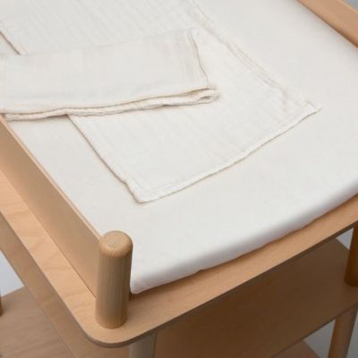 Set housse de matelas à langer & langes Noga / Pago - Milk