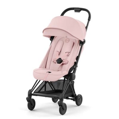 Poussette Compacte Coya - Noir Mat / Rose Pêche