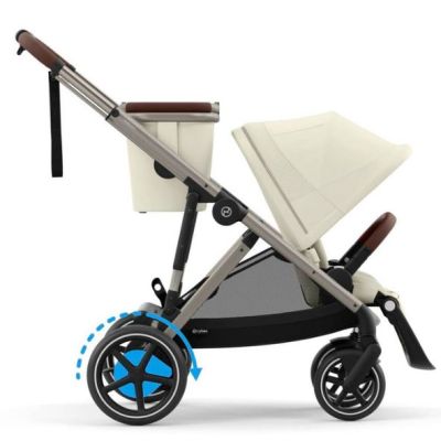 e-Gazelle S Electric Stroller - Taupe / Seashell Beige
