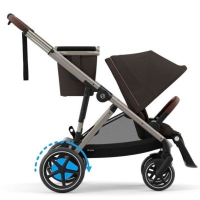 Poussette électrique 2e âge e-Gazelle S - Taupe / Marron Chocolat