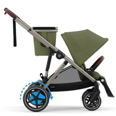 Poussette électrique 2e âge e-Gazelle S - Taupe / Vert Mousse