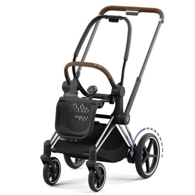 Châssis de poussette e-Priam - Chrome Marron