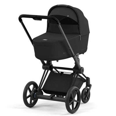 Poussette naissance et 2e âge e-Priam - Châssis Noir Mat - Couleur de nacelle au choix