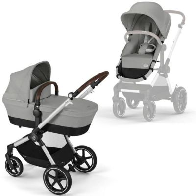 Eos Lux 2-in-1 Stroller - Silver / Stone Grey