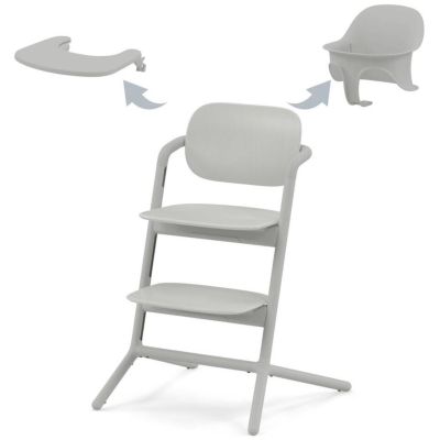 Lemo 3-in-1 Chair - Suede Grey