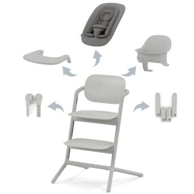 Lemo 4-in-1 Chair - Suede Grey