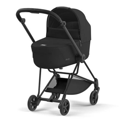 Poussette naissance et 2e âge Mios - Châssis Noir Mat - Couleur de nacelle au choix