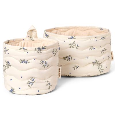 Set of 2 Kiki Quilted Storage Basket - Blueberries
