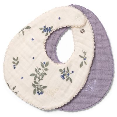 Set of 2 Koa bandana bib - Blueberries / Lavender