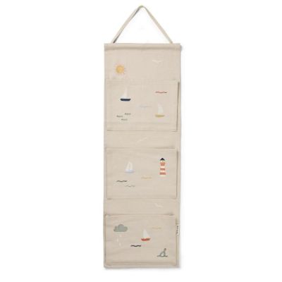 Rangement mural en toile brodé Pippa - Vie Marine