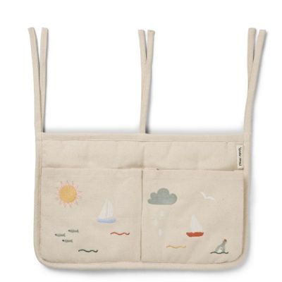 Pochette de lit bébé brodée Posy - Vie Marine
