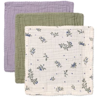 Ren Muslin Cloth - 3 Pack - Blueberries Mix
