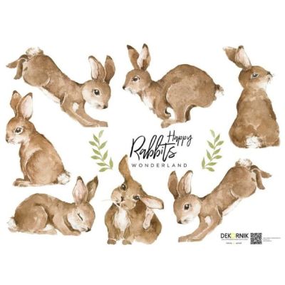 Wallstickers - Happy Rabbits Wonderland