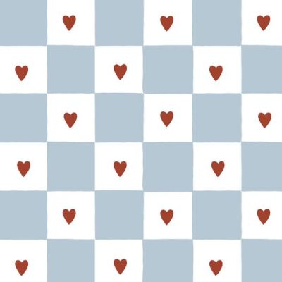 Papier peint Cœurs & Carreaux à la Française