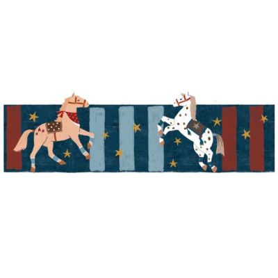 Frise de papier peint - Chevaux & Étoiles