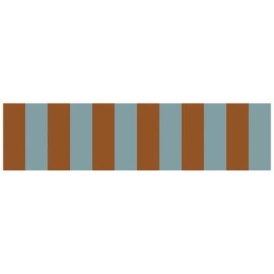 Tapetenbordüre - Streifen Nostalgia Blau / Braun