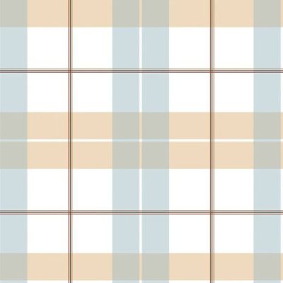 Check Maxi Wallpaper - Beige / Blue / Red