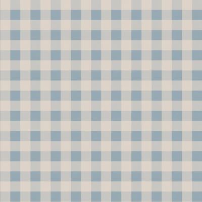 Check Minimini Wallpaper - Blue / Cream