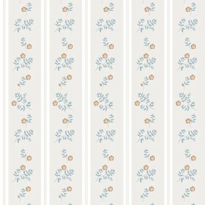 Papier peint Fleurs de cottage français - Blue
