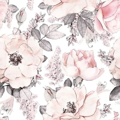 Papier Peint Jardin - Rose