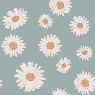 Papier peint Marguerites Toscanes - Bleu
