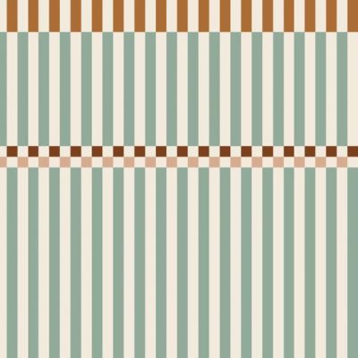 Papier peint Rayures Happy - Vert / Cherry