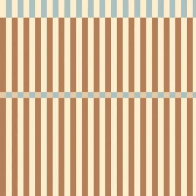 Stripes Nostalgia Wallpaper - Vintage Brown / Blue