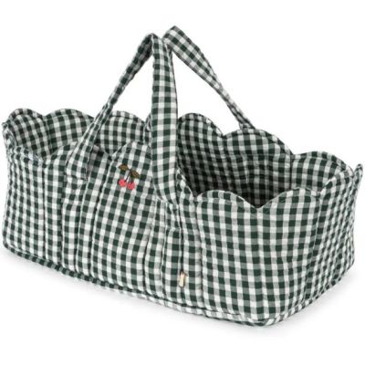 Couffin de poupée - Carreaux Vert