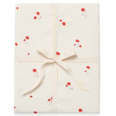 Seersucker Fitted Sheet 70 x 140 - Poppy