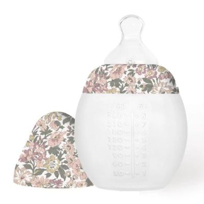 Biberon anti-colique en silicone BibRond 240 ml - Liberty Honey Dew Rose