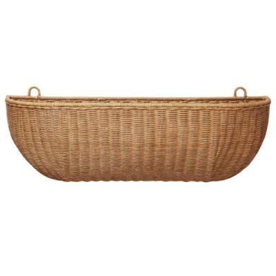 Panier mural en rotin - 75 x 14 cm - Naturel